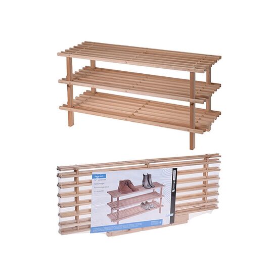 Etajera pentru incaltaminte Storage, 3 rafturi, 77х40х26 cm, lemn