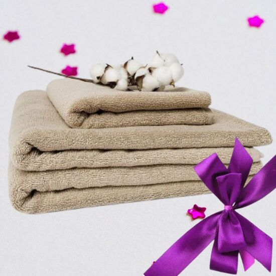 Набор полотенец LOFT Simply Taupe (для тела, лица и рук), 3 шт