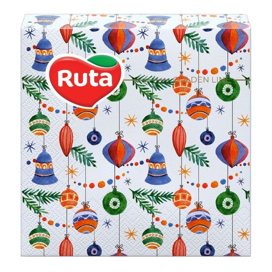 Салфетки  новогодние RUTA Снежный шар, 33х33 см, 2 слоя, 20 шт, изображение 2
