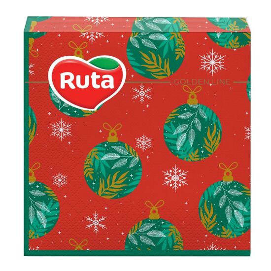 Салфетки новогодние RUTA Елочные украшения, 33х33 см, 2 слоя, 20 шт, изображение 2