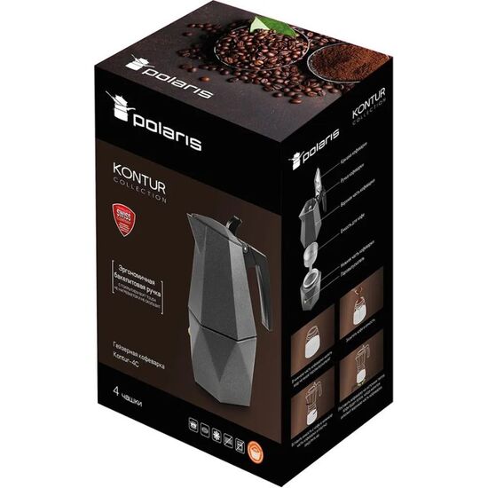 Гейзерная кофеварка POLARIS Kontur-4C, изображение 4