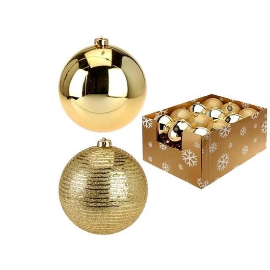 Шар елочный CHRISTMAS, 140 мм, Золотой