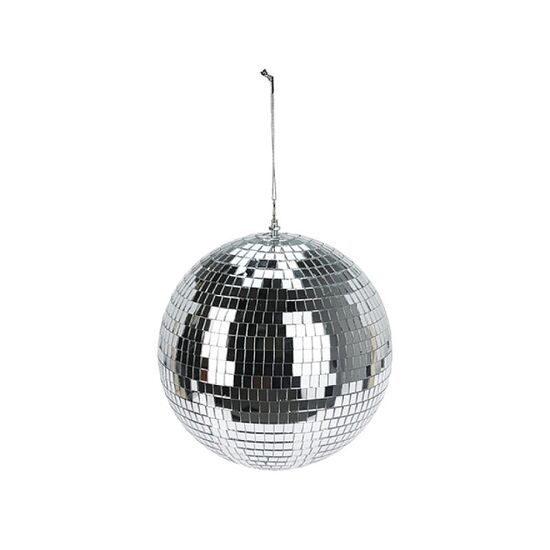 Шар елочный CHRISTMAS "Disco", Зеркальный, 250 мм, Серебряный