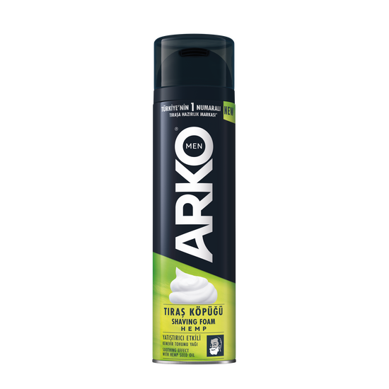 Spuma de ras ARKO MEN, cu ulei din seminte de canepa, 200 ml