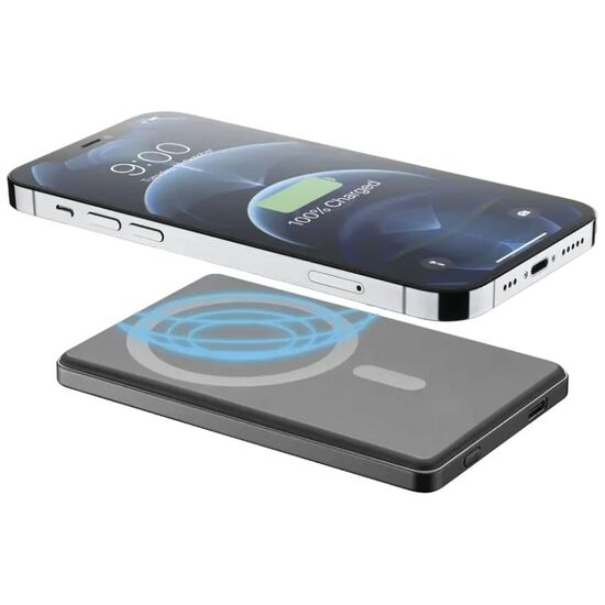 Power bank wireless CELLULARLINE 5000 mAh MAG LITE Dark Gray, 2 image