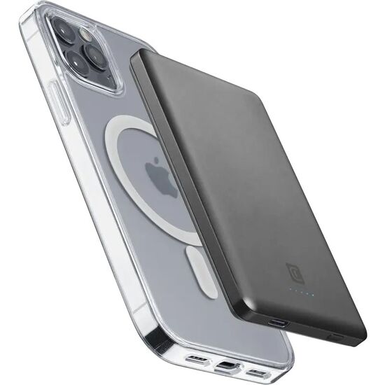Power bank wireless CELLULARLINE 5000 mAh MAG LITE Dark Gray, 3 image