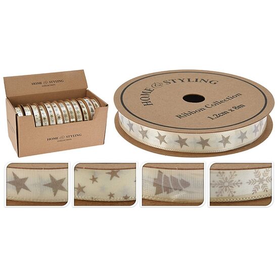 Panglica decorativa, 1.2cmХ8m, alba
