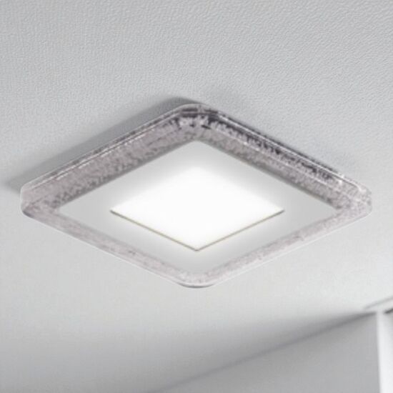 Светильник LED GAUSS Bubbles BL320/3+3W/3000K/350Lm/103x103х31мм,D80/IP20 1/40, встраиваемый, квадратный