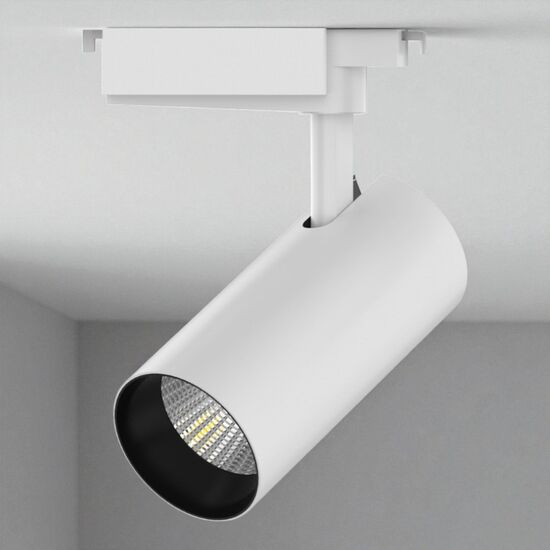 Светильник GAUSS TR072 LED Tracklight 32Вт, 4000K, 2750Лм, IP20, 75x220 мм, цилиндр, белый, 1 шт
