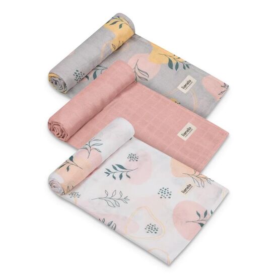 Set de 3 scutece LIONELO, din bambus, 70x70 cm, Leaf, 2 image