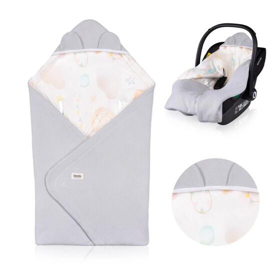Patura pentru carucior LIONELO Travel, Grey Balloon, 2 image