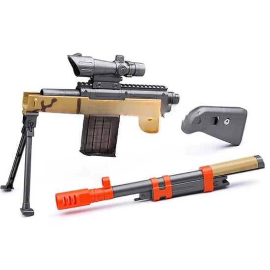 Arma Wenyi „Accurate”, cu 12 gloante moi; 5 cartuse; ochelari; suport, 8 image