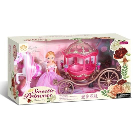 Set de joacă ESSA TOYS, Prințesă cu cal și carul ei, 3 image