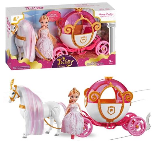 Игровой набор ESSA TOYS, Принцесса с лошадью и каретой