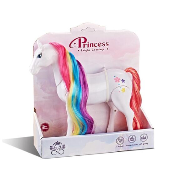 Лошадка ESSA TOYS, С гривой, В цветах радуги, изображение 3