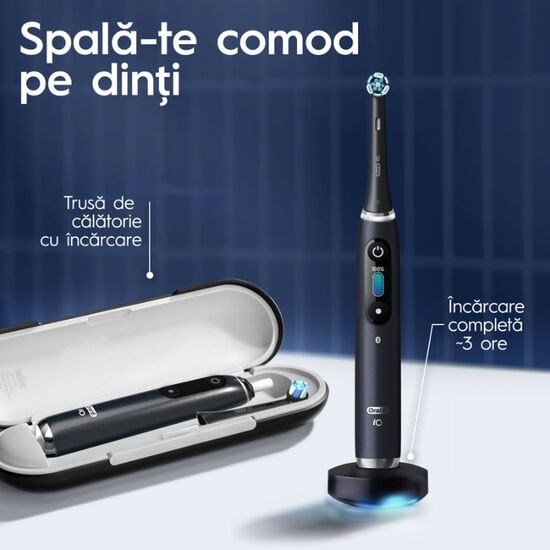Periuta de dinti electrica ORAL-B iO Seria 9 Negru + Husa de calatorie, 5 image