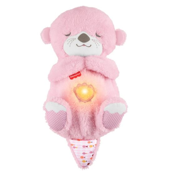 Плюшевая игрушка Выдра от FISHER-PRICE, со светом и звуком, розовая, изображение 5