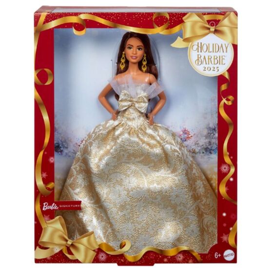 Коллекционная кукла Barbie Holiday 2025, брюнетка, изображение 7