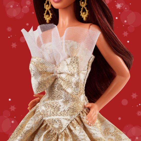 Коллекционная кукла Barbie Holiday 2025, брюнетка, изображение 5