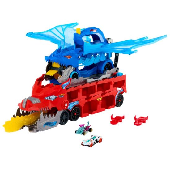 Set de joaca HOT WHEELS Transportor cu doi dragoni, 2 image