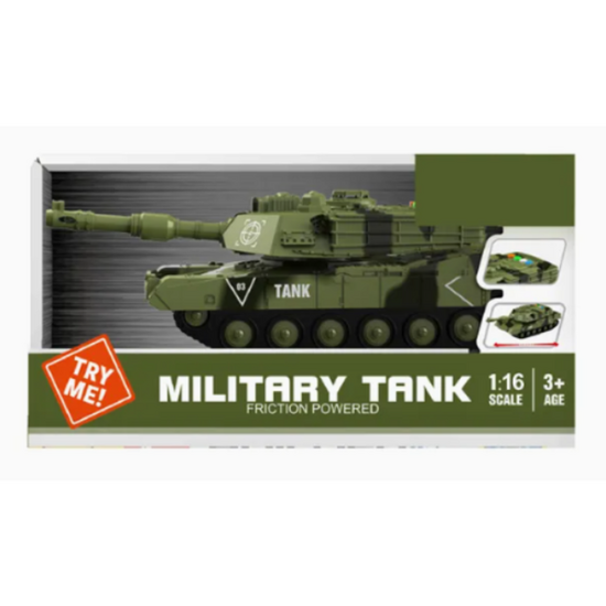 Tanc militar inertial Wenyi 1:16, camuflaj verde, lumina / sunet, 3 image