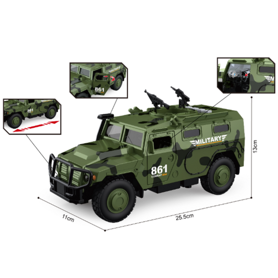 Vehicul blindat militar cu inertie Wenyi 1:16, lumini /sunete / usile se deschid, 5 image