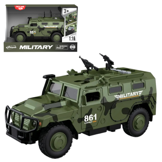Vehicul blindat militar cu inertie Wenyi 1:16, lumini /sunete / usile se deschid