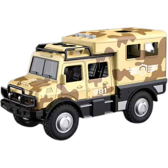 Masina militara blindata inertiala Wenyi 1:16, camuflaj, lumina / sunet, 2 image