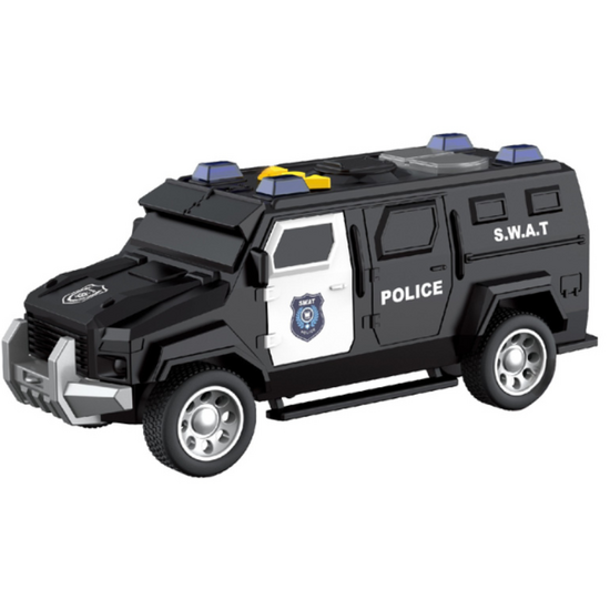 Jeep de politie cu frictiune Wenyi 1:32, lumini /sunete, 2 image