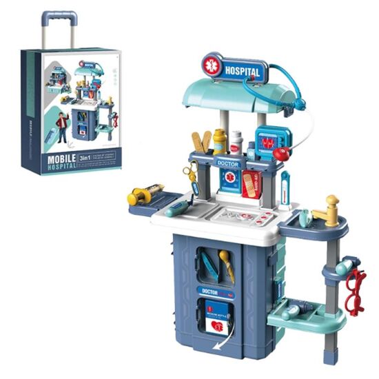 Set de joacă ESSA TOYS Spital în geantă 3 în 1, 38 de elemente