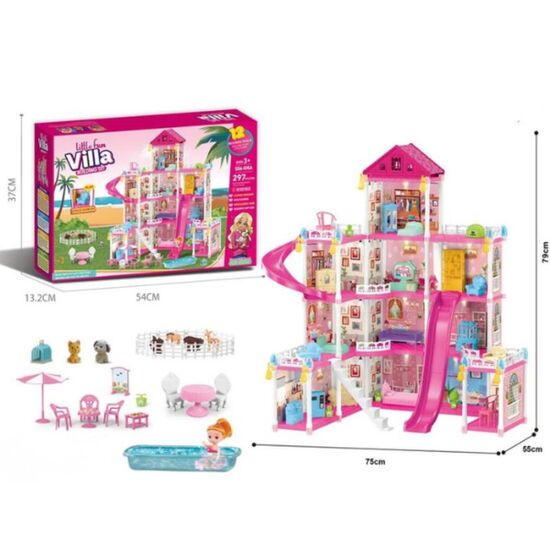 Игровой набор ESSA TOYS Кукольный домик + аксессуары, 297 элементов, изображение 3