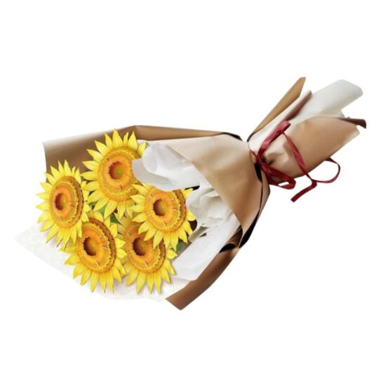 Puzzle 3D CUBICFUN Buchet de flori – Floarea soarelui, 180 piese, 2 image