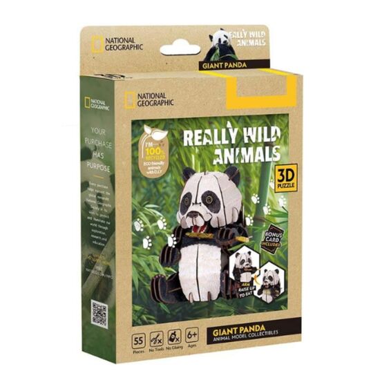 Puzzle 3D CUBICFUN Panda mare, 55 piese, 3 image