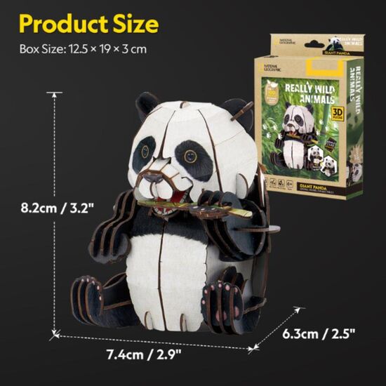 Puzzle 3D CUBICFUN Panda mare, 55 piese, 5 image