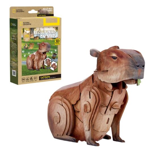 Puzzle 3D CUBICFUN Capibara, 56 piese