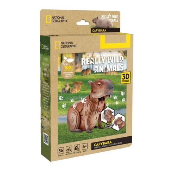 Puzzle 3D CUBICFUN Capibara, 56 piese, 3 image