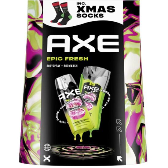 Набор AXE EPIC FRESH (Дезодорант 150 мл, Гель для душа 250 мл, Носки)