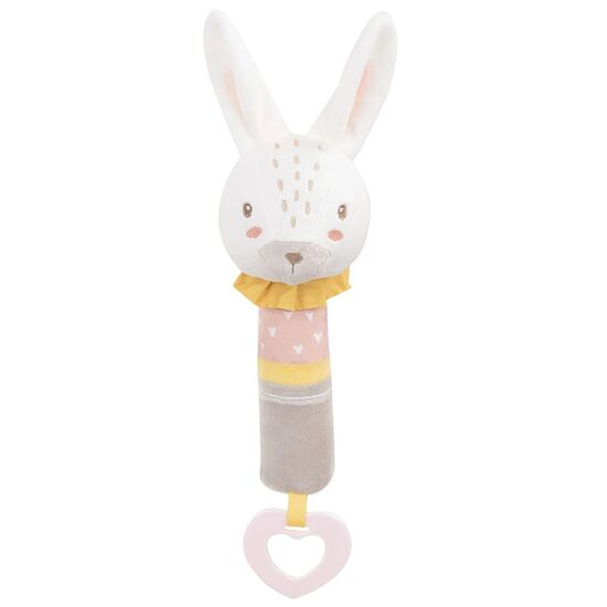 Zornaitoare Kikkaboo Rabbits in Love, cu inel gingival