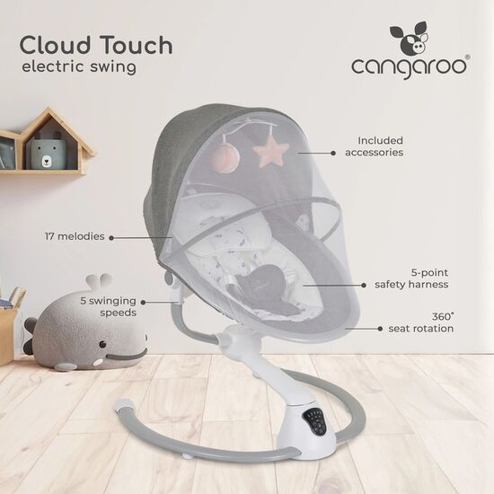 Электрический шезлонг Moni Cloud touch, Grey, изображение 8