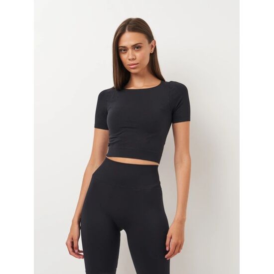 Tricou femei Giulia Crop T-Shirt, negru, S/M