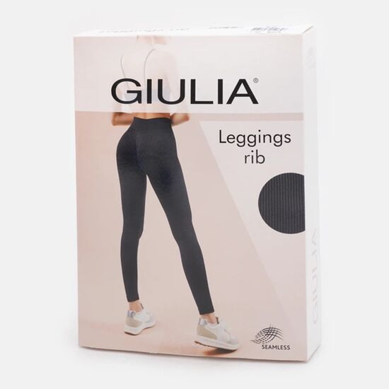 Леггинсы женские Giulia Rib, бесшовные, чёрные, S/M, изображение 3
