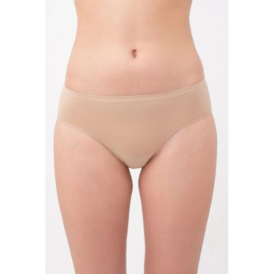 Трусики-слипы женские Giulia HIPSTER BRIEFS, бесшовные, натуральные, S/M