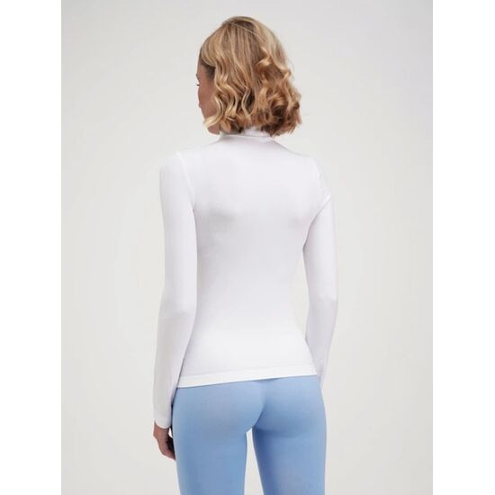 Bluza cu maneca lunga pentru femei Giulia Neck, fara cusaturi, alb, L/XL, 2 image