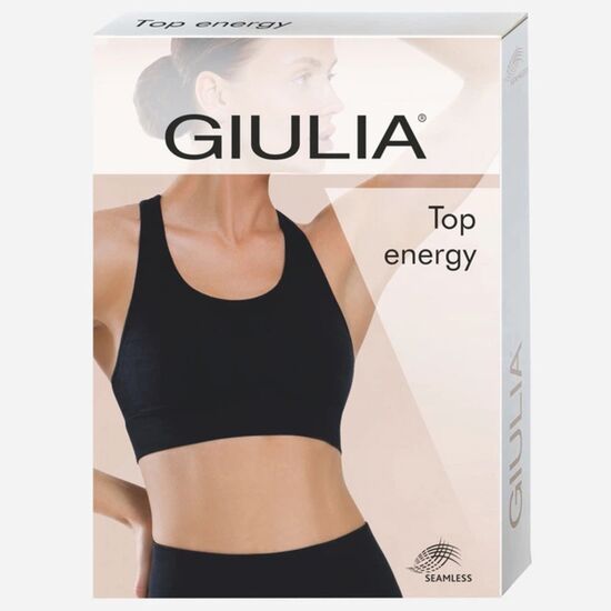 Бесшовный спортивный топ женский Giulia Top Energy, серо-коричневый, L/XL, изображение 3