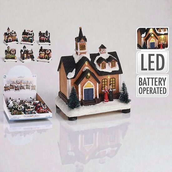 Сувенир LED рождественский "Дом" 12X9X15 см