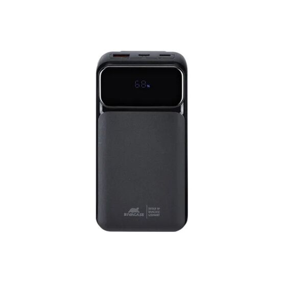 Внешний аккумулятор Rivacase VA2221, 20000 мАч, QC 3.0/PD 22.5W, 3 встроенных кабеля, черный, изображение 2