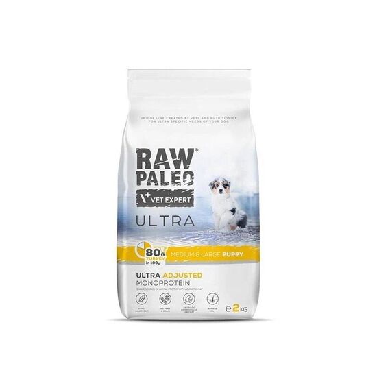 Сухой корм VET EXPERT Raw Paleo ULTRA, Для щенков, Индейка, 2 кг
