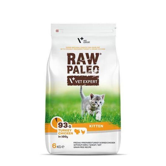 Hrana uscata VET EXPERT Raw Paleo, Pentru pisoi, 6 kg