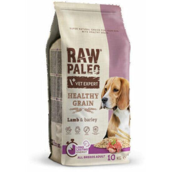 Hrana uscată VET EXPERT Raw Paleo, Pentru caini adulti, Miel si Orz, 10 kg