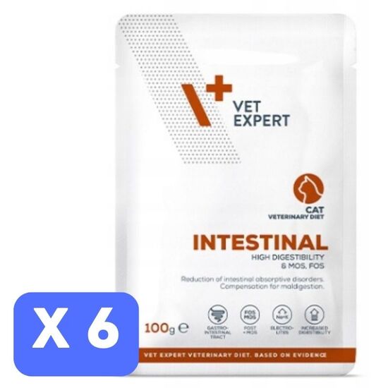 Набор Влажный корм для кошек VET EXPERT Diet Intestinal, 100 г х 6 шт